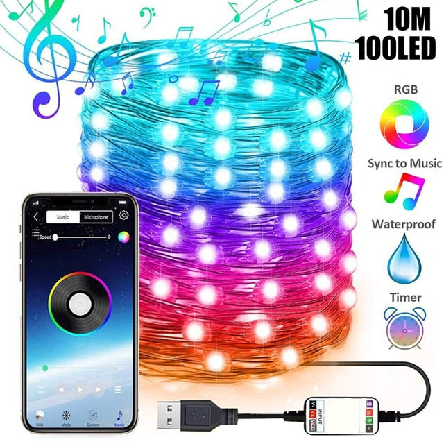 Christmas Tree Lights  Smart Bluetooth LED