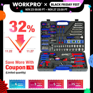 WORKPRO 139PC Home Tools Set