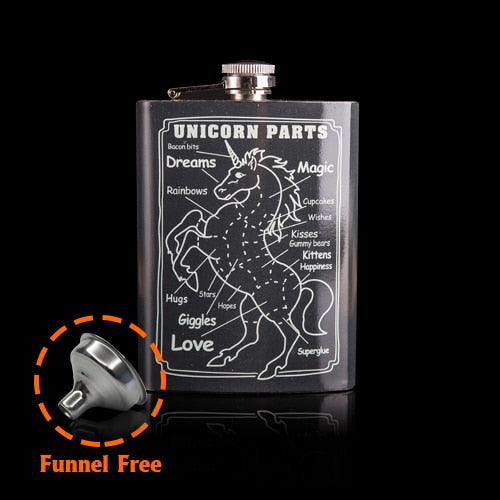 Fashion 8 oz hip stainless steel Flask for Alcohol Bottle