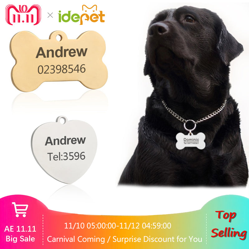 Customized Cats Dogs Collar Tags