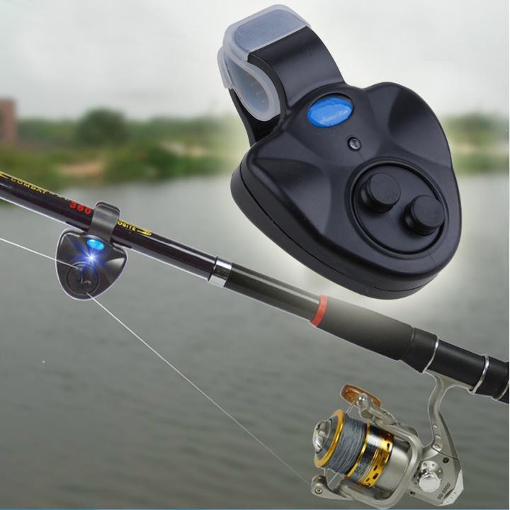 Automatic Fishing Rod Outdoor LED Light Electronic Fish Bite Alarm Bell Battery Portable Durable Compact Fishing Tool