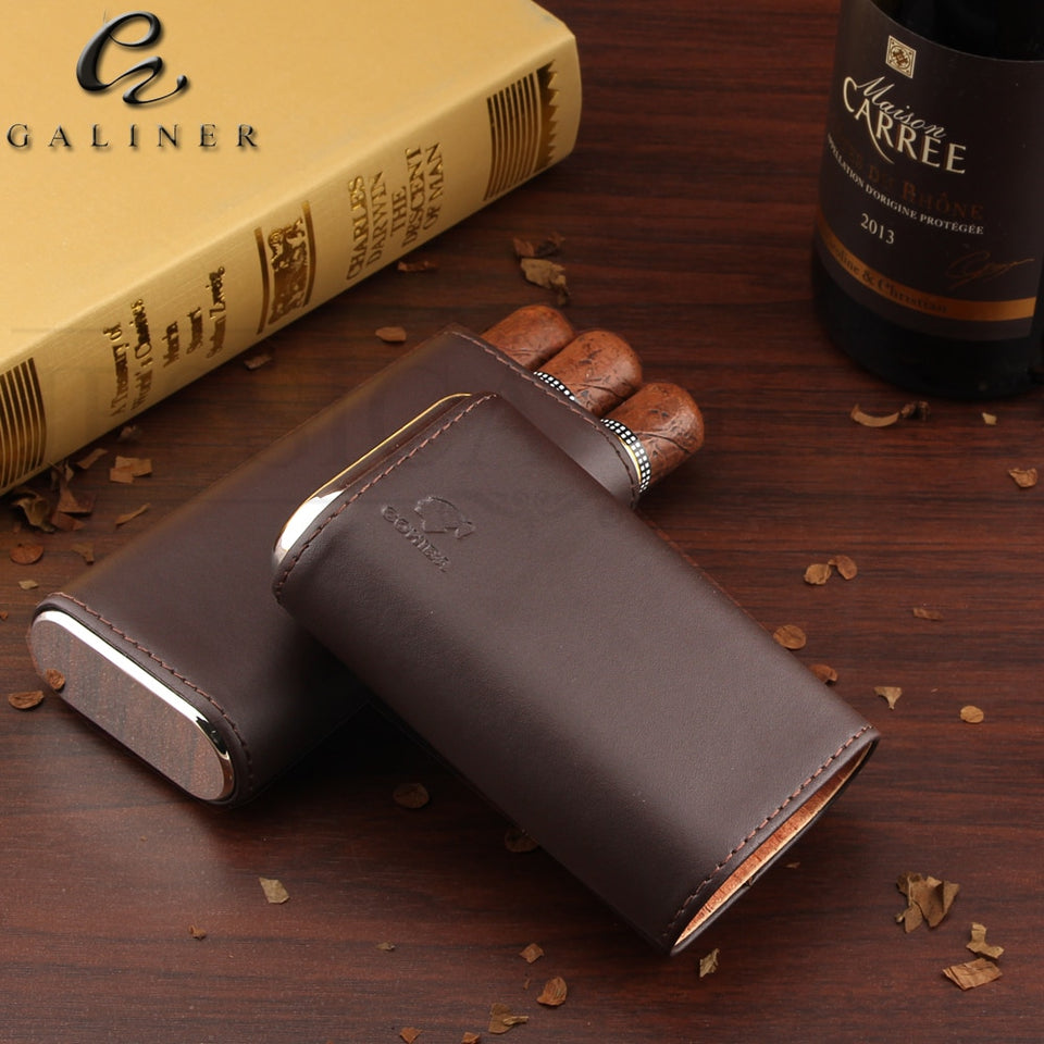 COHIBA Leather Cedar Cigar Case