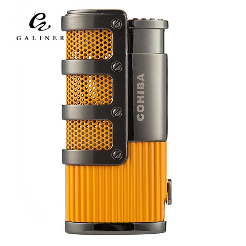 COHIBA Cigar Gas Lighter 3 Torch Jet Flame Windproof